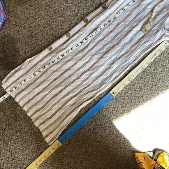 Spiaggia Dolce Lady S Decorative Buttonside Casual Beach Pull On Pants Wide Leg - Picture 3 of 16